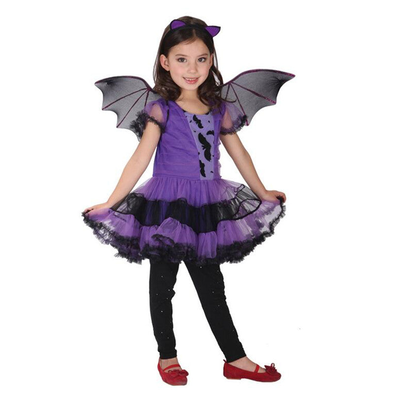 Bat Girl Costume With Wings