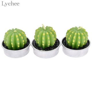 Artificial Cactus Plants Candle Decoration