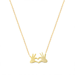 Romantic Double Hand Heart Necklace