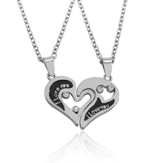 Rhinestone Pendant Couple Necklaces