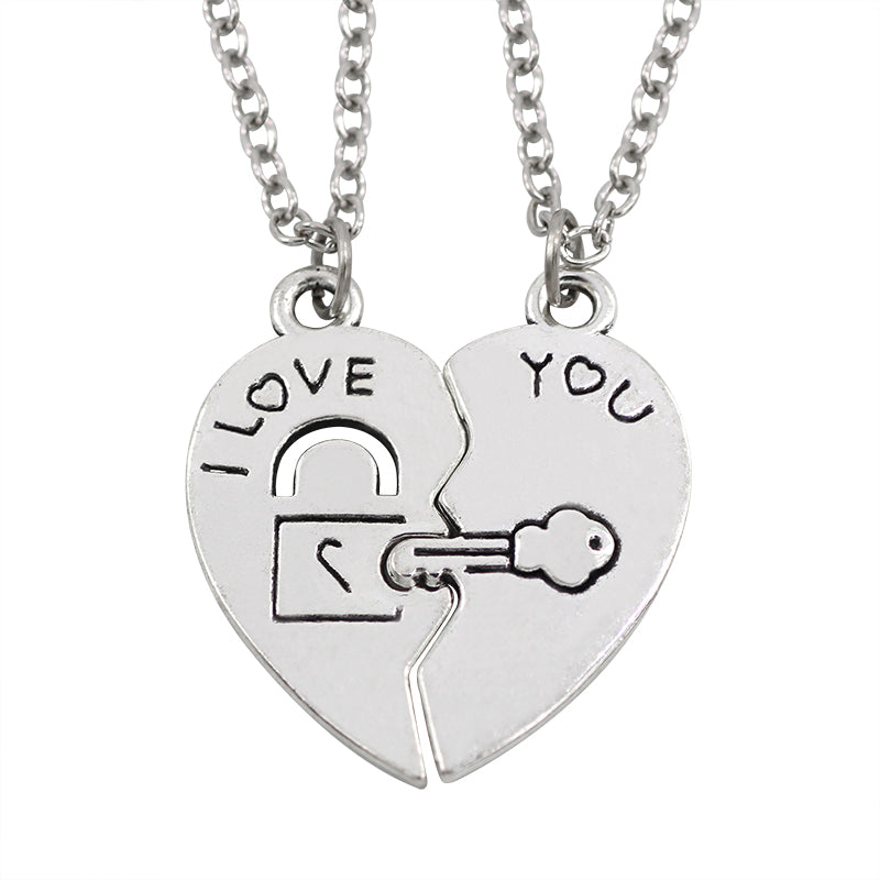 Necklace For Lovers Lock Key