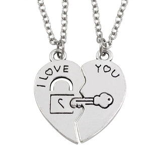 Necklace For Lovers Lock Key