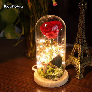 Real Red Rose In Glass