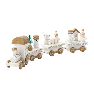Christmas Wooden Train Decor