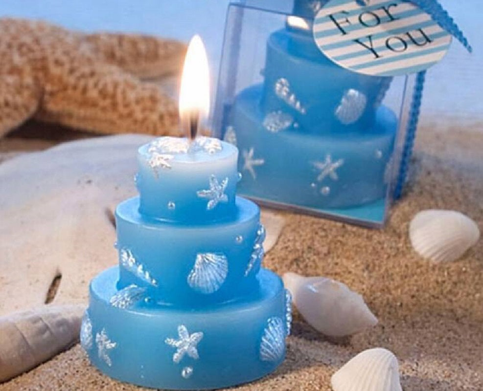 Blue Cake Candle For Gifts